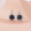 Blue stone 925 silver stud earrings