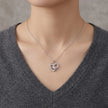 Royal Heart Diamond 925 Sterling Silver Pendant Chain for Women