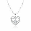 Royal Heart Diamond 925 Sterling Silver Pendant Chain for Women