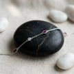 925 Sterling Silver Ruby Marquise Stone Bracelet for Women