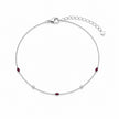 925 Sterling Silver Ruby Marquise Stone Bracelet for Women