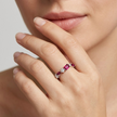 Ruby Multi-Stone 925 Sterling Silver Ring for Women