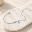 Silver 925 sterling silver bar star charm bracelet for women