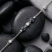 Silver 925 sterling silver bracelet with blue stones for women