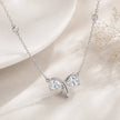 Silver Bow CZ 925 Sterling Silver Pendant Chain for Women