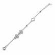 Silver 925 sterling silver bow charm bracelet for women