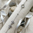 Silver 925 sterling silver bow charm bracelet for women