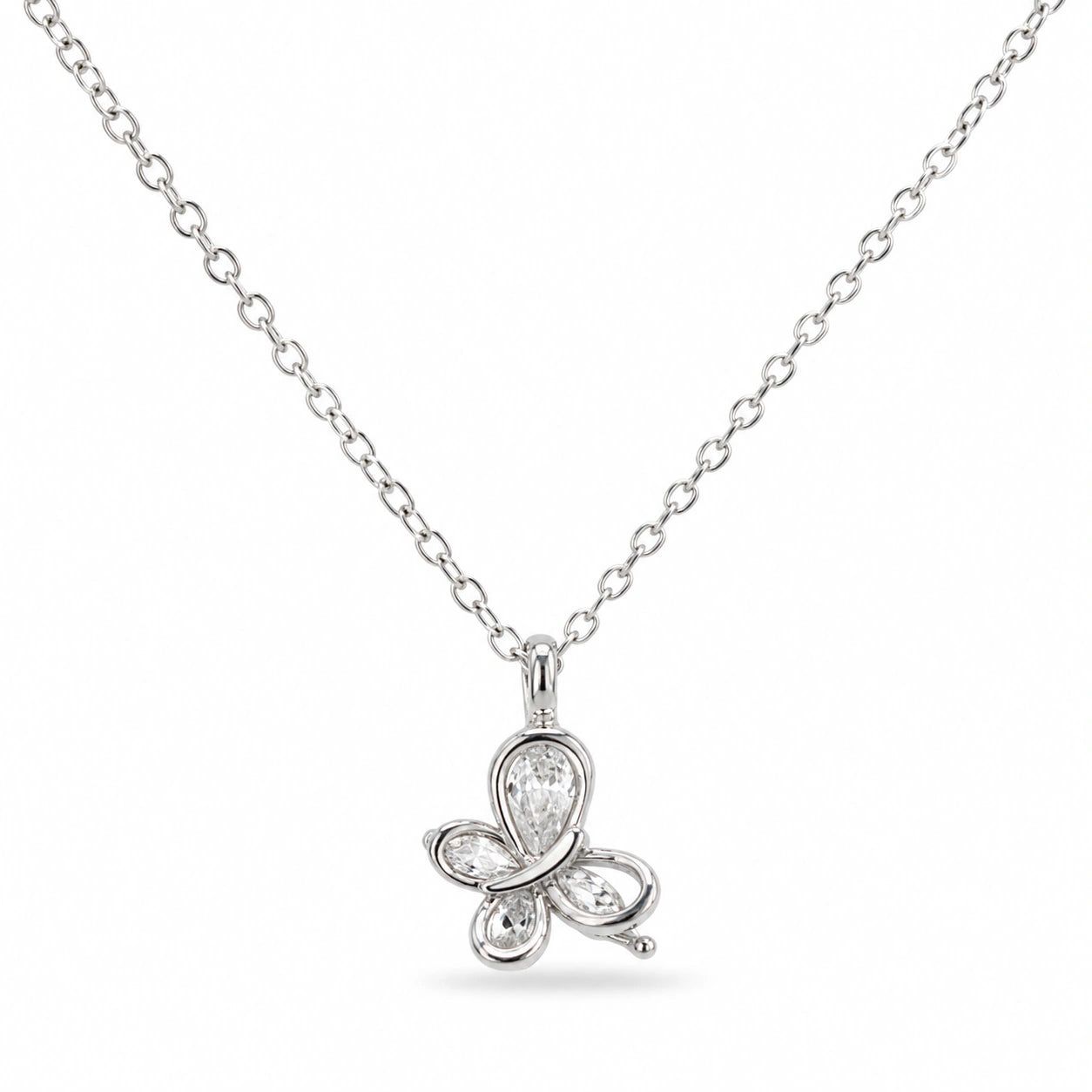 Silver Butterfly 925 Sterling Silver Pendant Chain for Women