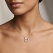 Silver Butterfly Round CZ 925 Sterling Silver Pendant Chain for Women