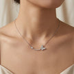 Silver Butterfly Sparkle 925 Sterling Silver Pendant Chain for Women