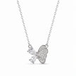 Silver Butterfly & Teardrop Pendant 925 Sterling Silver Chain for Women