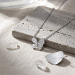 Silver Butterfly & Teardrop Pendant 925 Sterling Silver Chain for Women