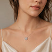 Silver Butterfly & Teardrop Pendant 925 Sterling Silver Chain for Women