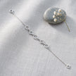 Silver 925 sterling silver circle square charm bracelet for women