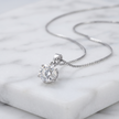 Silver Classic Solitaire Pendant