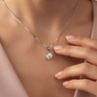 Silver Classic Solitaire Pendant