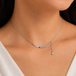 Silver Curved Bar 925 Sterling Silver Pendant Chain for Women