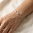 Silver 925 sterling silver flower bracelet for women