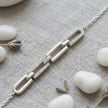 Silver 925 sterling silver link chain bracelet for women