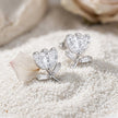 Silver Rose Diamond 925 Sterling Silver Stud Earrings for Women