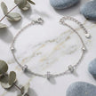Silver 925 sterling silver round charm bracelet for women