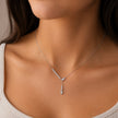 Silver Sparkle CZ Multi-Link 925 Sterling Silver Pendant Chain for Women