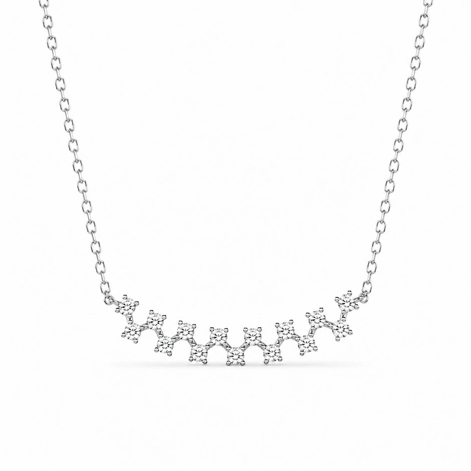 Silver Sparkle Star 925 Sterling Silver Pendant Chain for Women