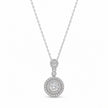 Silver Triple Round & Drop Pendant 925 Sterling Silver Chain for Women