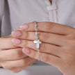 Butterfly Diamond Adjustable Silver Bracelet for Women