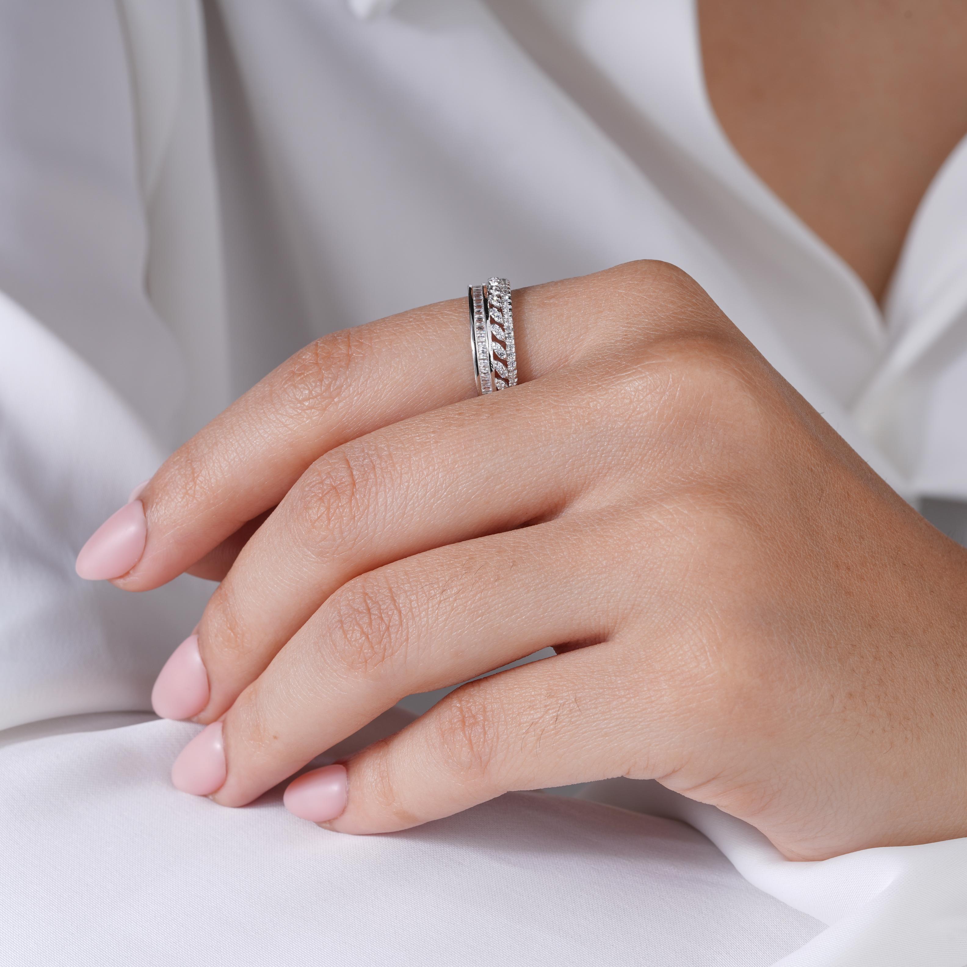 Leaf Design Silver Ring