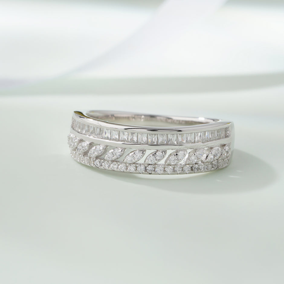 Leaf Design Silver Ring