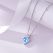 sky bloom cushion diamond 925 silver pendant chain
