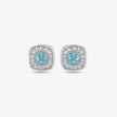 Sky Blue Stone CZ Rose Gold Stud Earrings