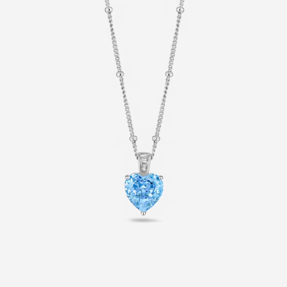 sky bloom cushion diamond 925 silver pendant chain