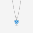 sky bloom cushion diamond 925 silver pendant chain