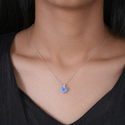 sky bloom cushion diamond 925 silver pendant chain