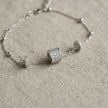 925 Sterling Silver Sparkling Pavé Barrel Charm Bracelet for Women