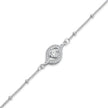 Sparkling Evil Eye 925 Sterling Silver Bracelet for Women