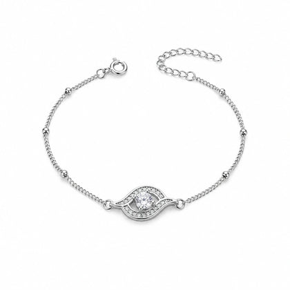 Evil Eye CZ 925 Sterling Silver Bracelet for Women
