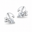 Cute Bunny CZ Diamond 925 Sterling Silver Stud Earrings for Women