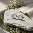 Square Cluster CZ Diamond 925 Sterling Silver Stud Earrings for Women