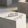 Square Cluster CZ Diamond 925 Sterling Silver Stud Earrings for Women