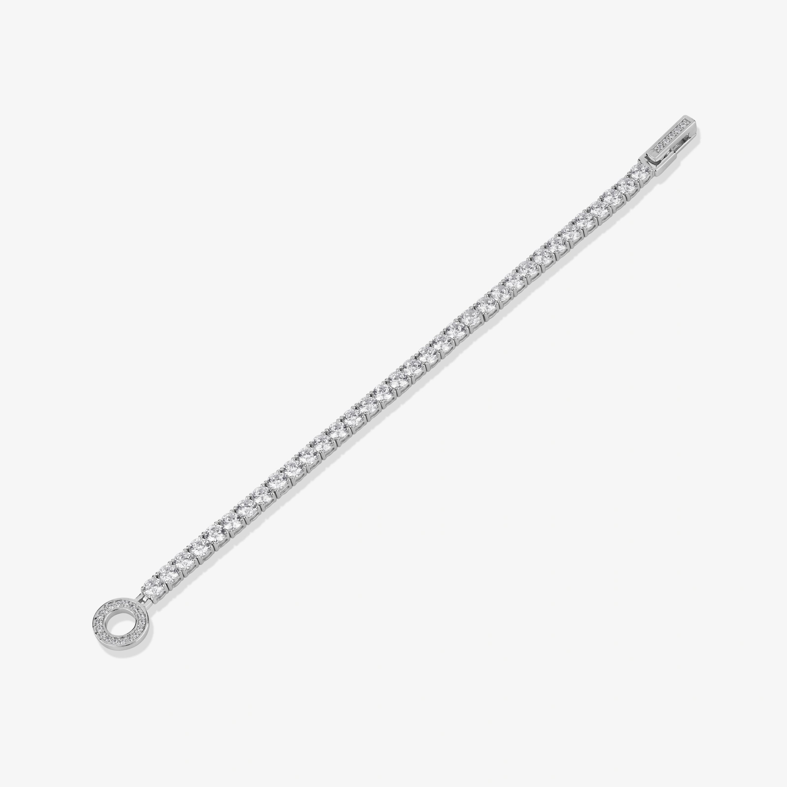 Classic Tennis Diamond Silver Bracelet for Women