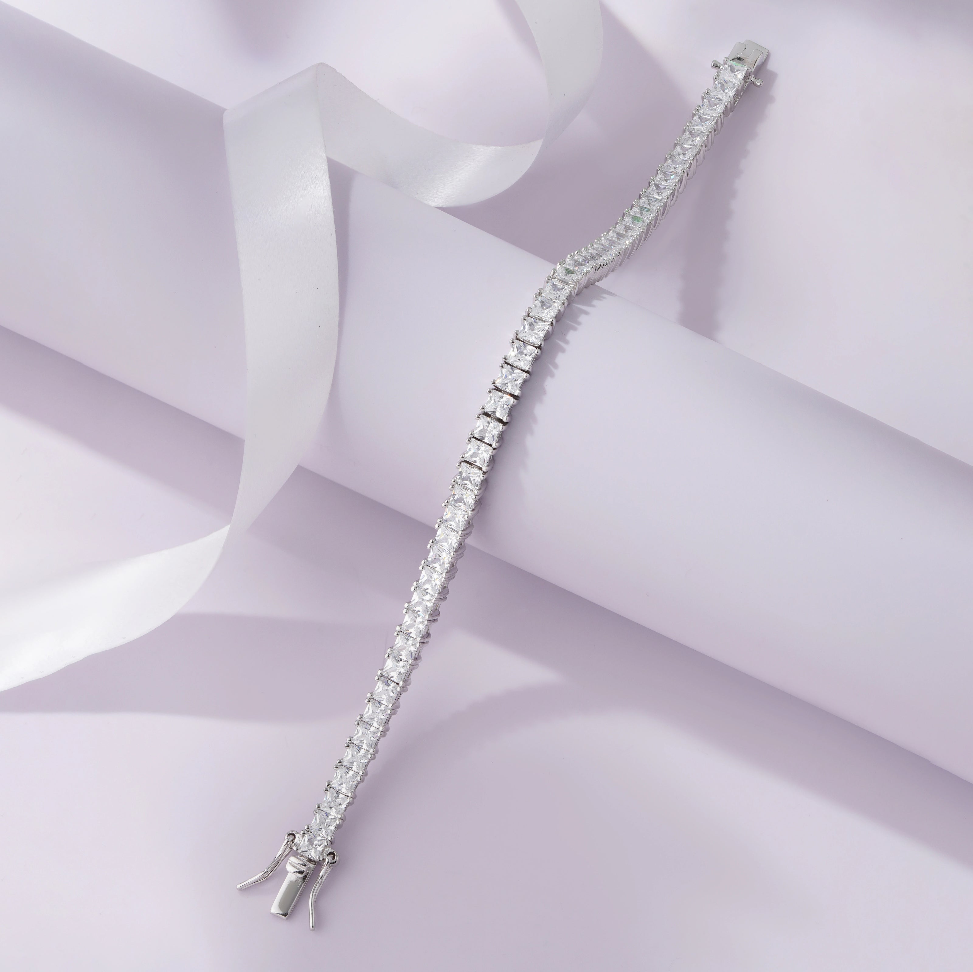 SquareShapeDiamondCZ925SterlingSilver
