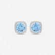 Blue stone 925 silver stud earrings