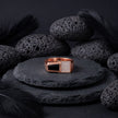 Rose Gold Black Onyx CZ 925 Sterling Silver Ring for Men