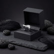 Square Top Micro Pavé CZ 925 Sterling Silver Ring for men