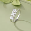 Triple Princess Cut CZ Diamond Ring
