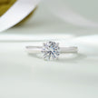 Classic Round Solitaire Silver Ring