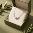 Star charm diamond 925 silver pendant chain